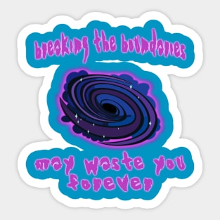 dark black hole Sticker